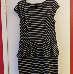 Mossimo Striped Peplum Dress XL
